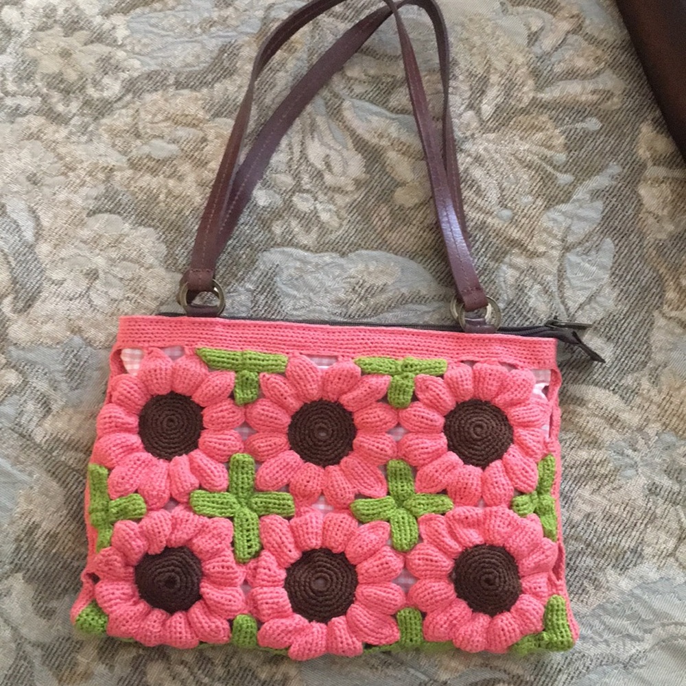 Ira Salles Flower Knit Purse